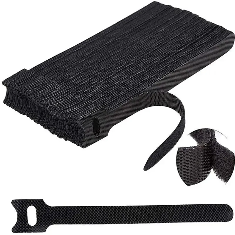 100pcs Self Adhesive Nylon Loop t Buckle Strap for Cable Management