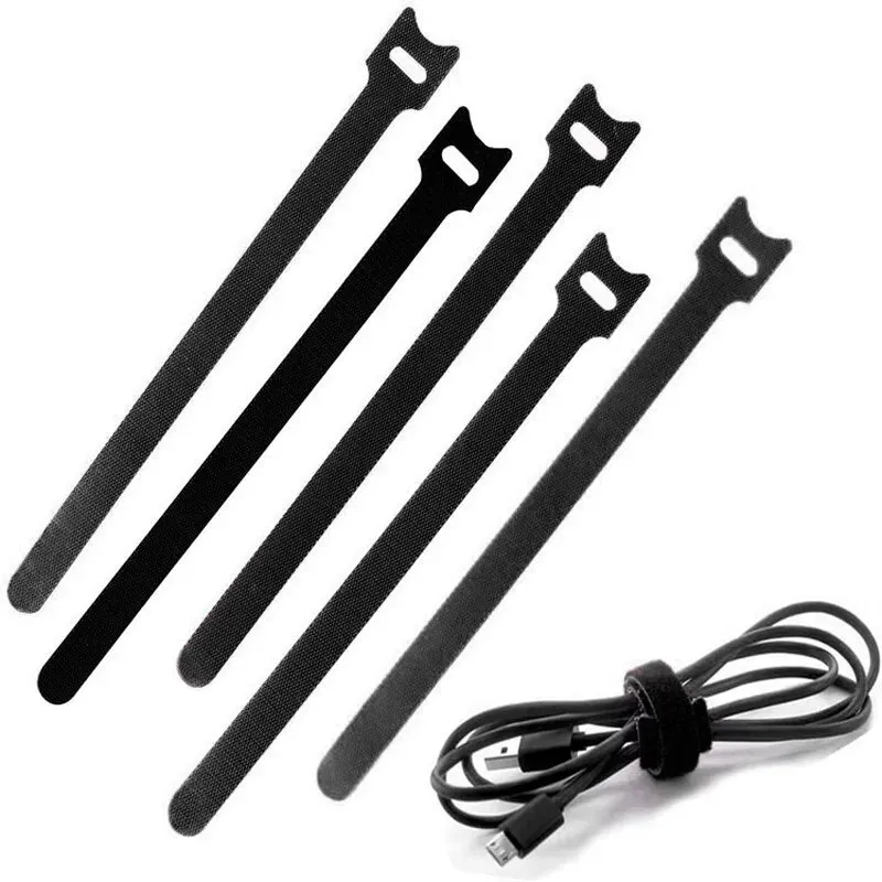 100pcs Self Adhesive Nylon Loop t Buckle Strap for Cable Management