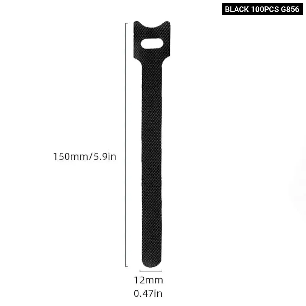100pcs Self Adhesive Nylon Loop t Buckle Strap for Cable Management