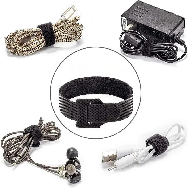 100pcs Self Adhesive Nylon Loop t Buckle Strap for Cable Management