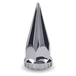 33mm Pointed Chrome ABS Plastic threaded nut cover with flange