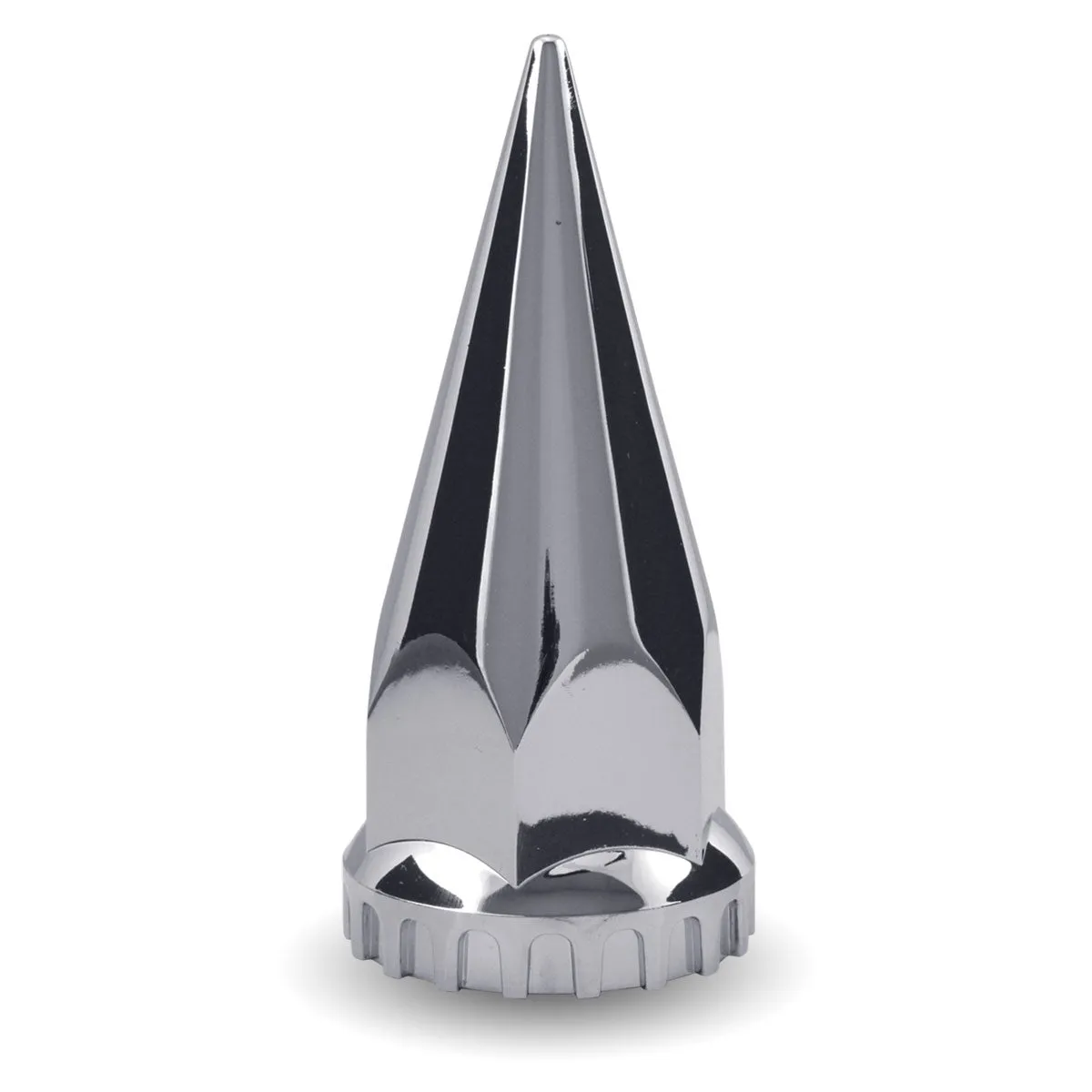 33mm Pointed Chrome ABS Plastic threaded nut cover with flange