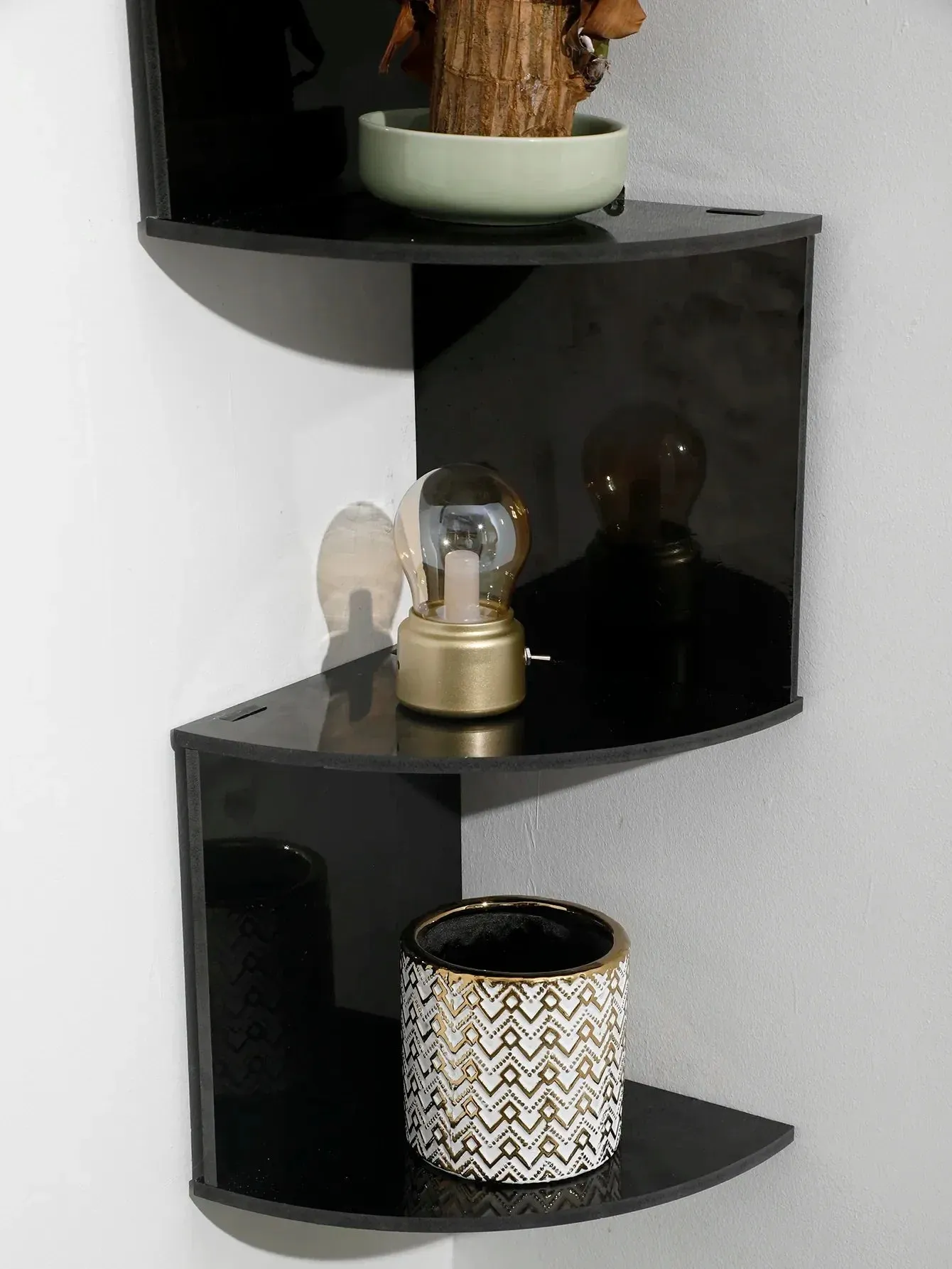 5 Tier Wooden Corner Shelf for Home Organization