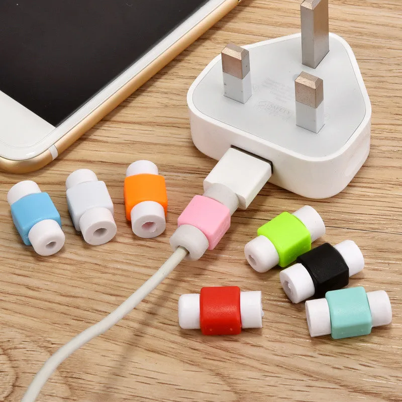 5Pcs/lot Data Line Protection Case Coil Protective Cover For Charging Cable Phone Charging Case Headphone storage box gifts