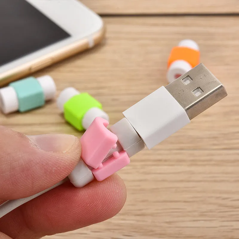 5Pcs/lot Data Line Protection Case Coil Protective Cover For Charging Cable Phone Charging Case Headphone storage box gifts