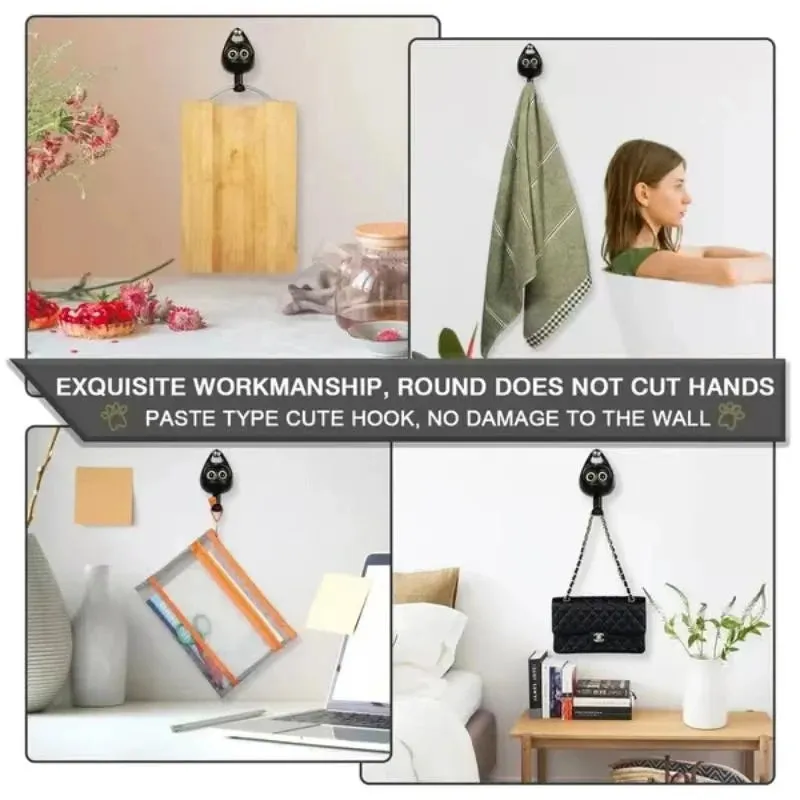 Adhesive Wall Mounted Cat Hooks