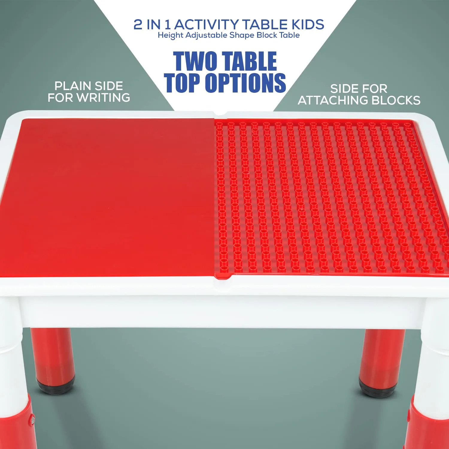 BAYBEE 2 in 1 Multi-Purpose Study Table for Kids, Writing & Block Fixing Double Side Table for Kids with Adjustable Height