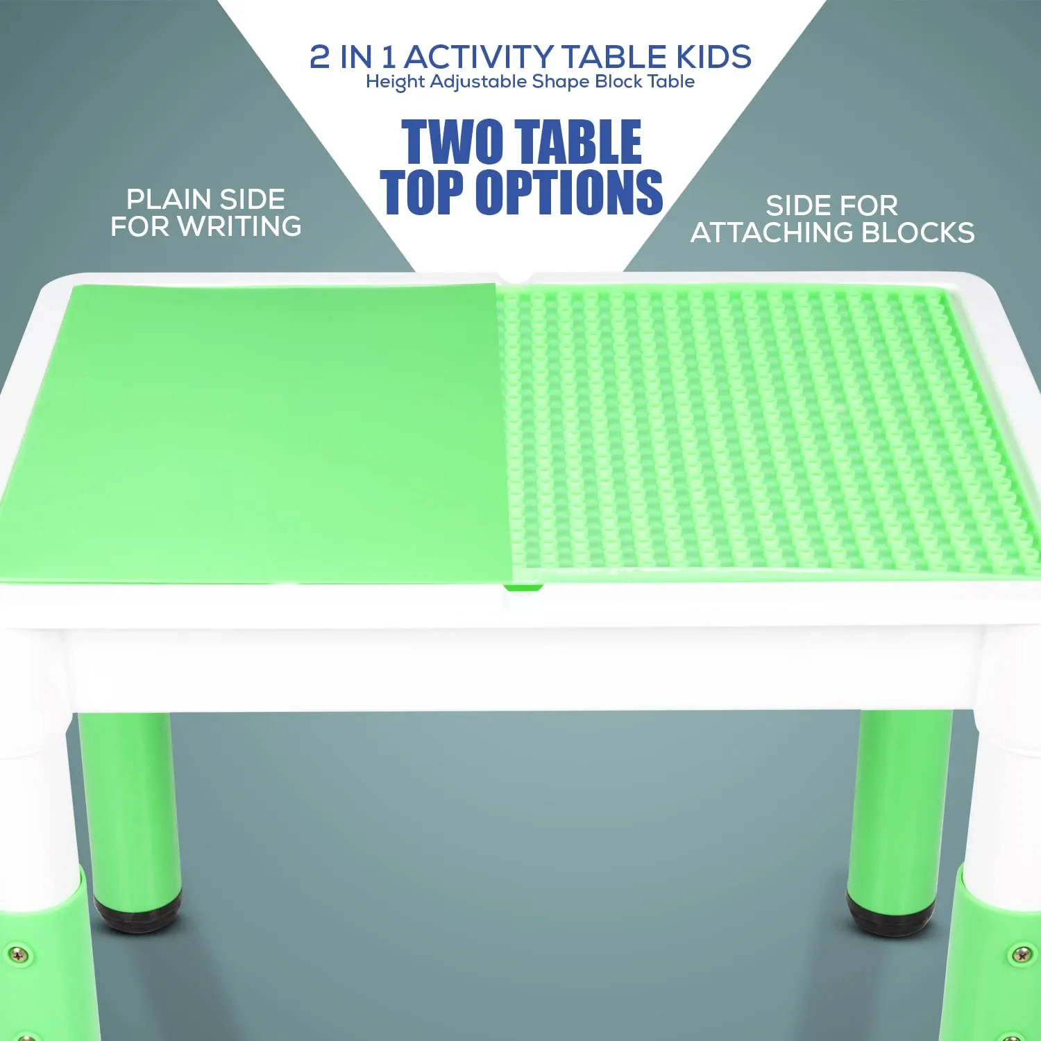 BAYBEE 2 in 1 Multi-Purpose Study Table for Kids, Writing & Block Fixing Double Side Table for Kids with Adjustable Height