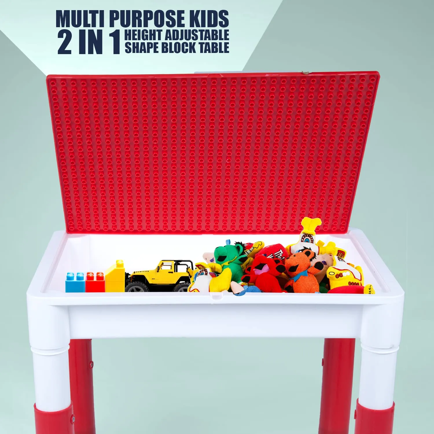 BAYBEE 2 in 1 Multi-Purpose Study Table for Kids, Writing & Block Fixing Double Side Table for Kids with Adjustable Height