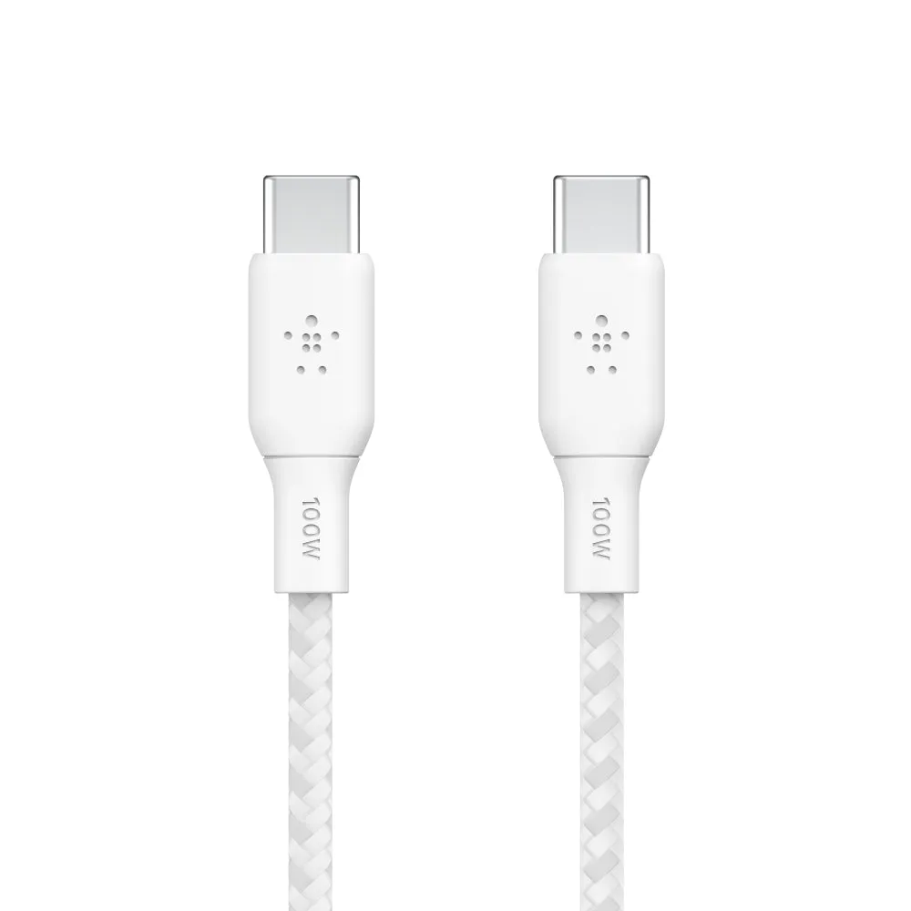 BELKIN Boost Charge USB-C to USB-C Braided Cable 3 Meter - White