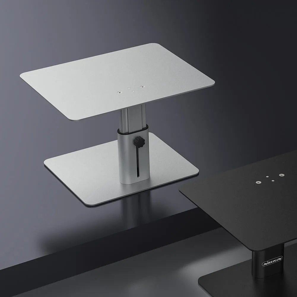 Black Adjustable Desk Stand for Laptop and Monitor
