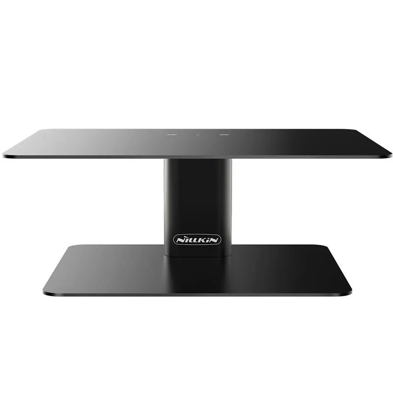 Black Adjustable Desk Stand for Laptop and Monitor