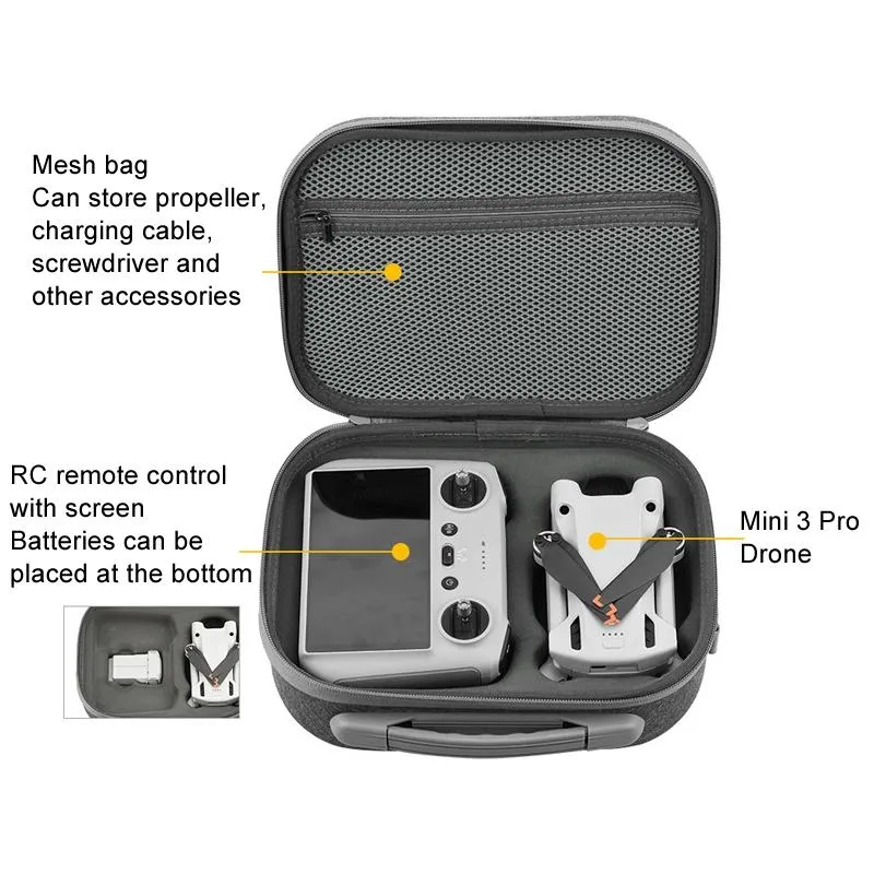 Compact Dji Mini 3 / 3 Pro Bag for Remote and Accessories