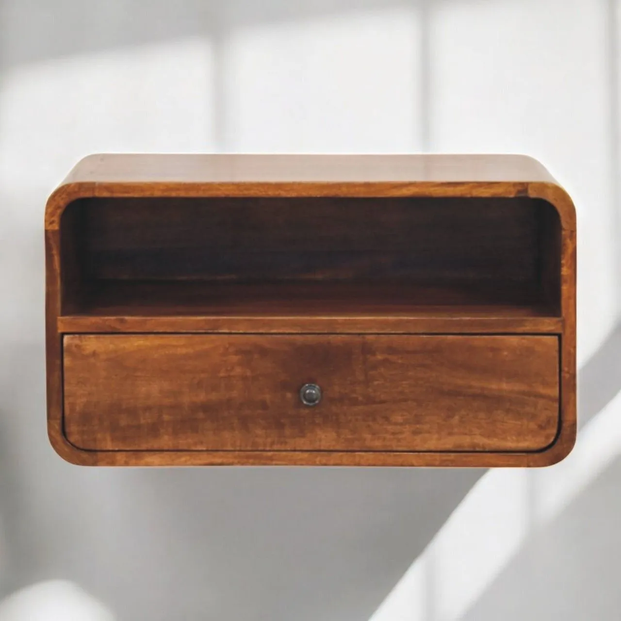 Curved Upper Slot Floating Nightstand by Couch.com