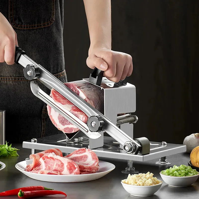 Efficient Table Slicer for Frozen Meat and Produce