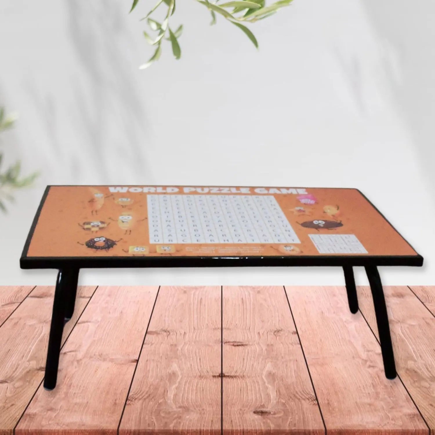 Foldable Multipurpose Mix Design Games Table Board || Bed Study Table (48  28 Cm / 1 Pc)