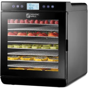 Food Dehydrator Machine (10 Stainless Steel Trays) Digital Adjustable Timer | Temperature Control