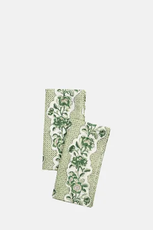 Green Blooming Trellis Napkin Set of 2