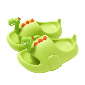 Little Surpise Box Fluoroscent 3D Long Neck Dino Slip On Clogs, Summer/Monsoon All Season Footwear For Toddlers & Kids.