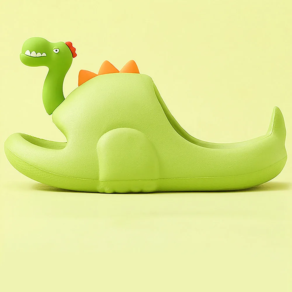 Little Surpise Box Fluoroscent 3D Long Neck Dino Slip On Clogs, Summer/Monsoon All Season Footwear For Toddlers & Kids.
