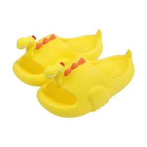 Little Surpise Box Yellow 3D Long Neck   Dino Slip On Clogs, Summer/Monsoon All Season Footwear For Toddlers & Kids