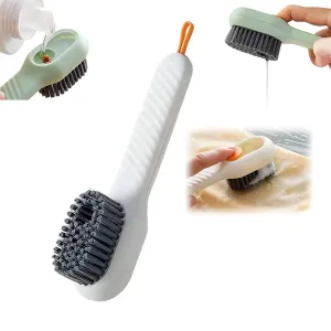 Multifunctional Scrubbing Brush with Liquid / Soap Dispenser, Cleaning Brush with Liquid / Soap Dispenser, Shoe Brush for Cleaning, Cloth Cleaning Brush with HandleLiquid Shoe Brush For Shoe Clothes (1 Pc)