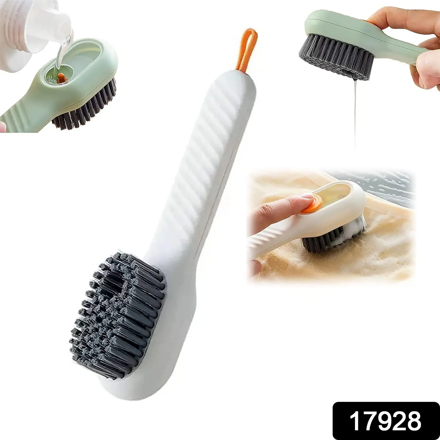 Multifunctional Scrubbing Brush with Liquid / Soap Dispenser, Cleaning Brush with Liquid / Soap Dispenser, Shoe Brush for Cleaning, Cloth Cleaning Brush with HandleLiquid Shoe Brush For Shoe Clothes (1 Pc)