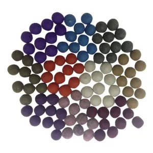 Papoose Felt Balls Warm Colours 25cm, 100pcs