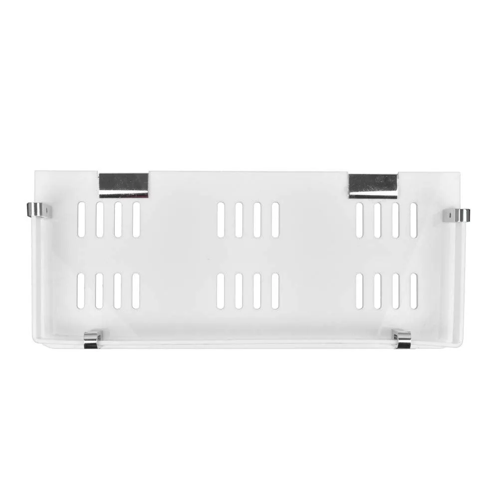Plantex Acrylic Bathroom Organizer/Shelf For Bathroom/Kitchen/Wall -Bathroom Accessories (9X5 Inches-White)