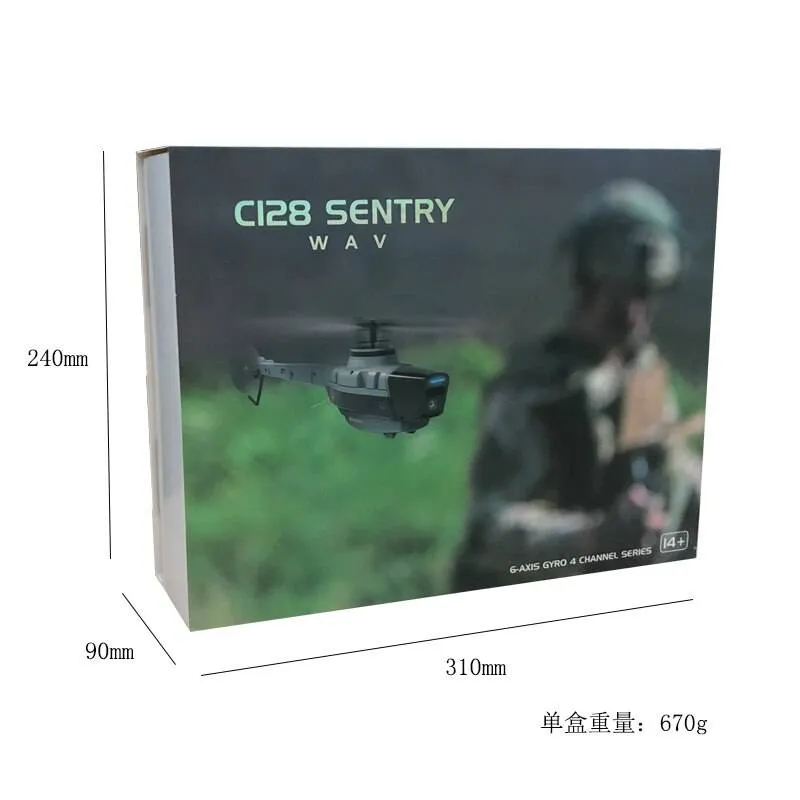 Single Propeller Aileron Less Helicopter Mini Black Bee Single Propeller 1080P HD Aileron Less Aerial Photography UAV