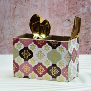 Turkish Pattern MDF Cutlery Holder