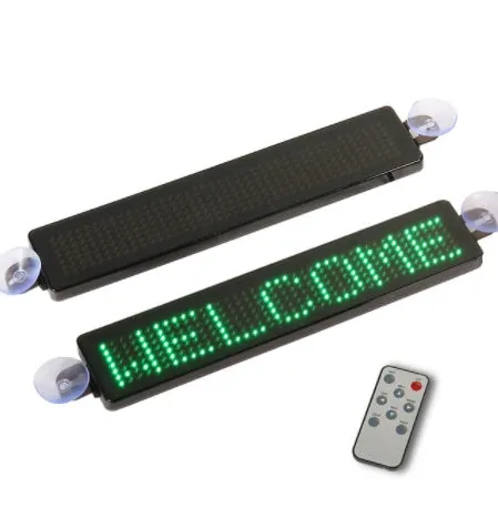 Z741 English Led Car Screen Remote Control Car Rear Window Advertising Playback Led Car Screen